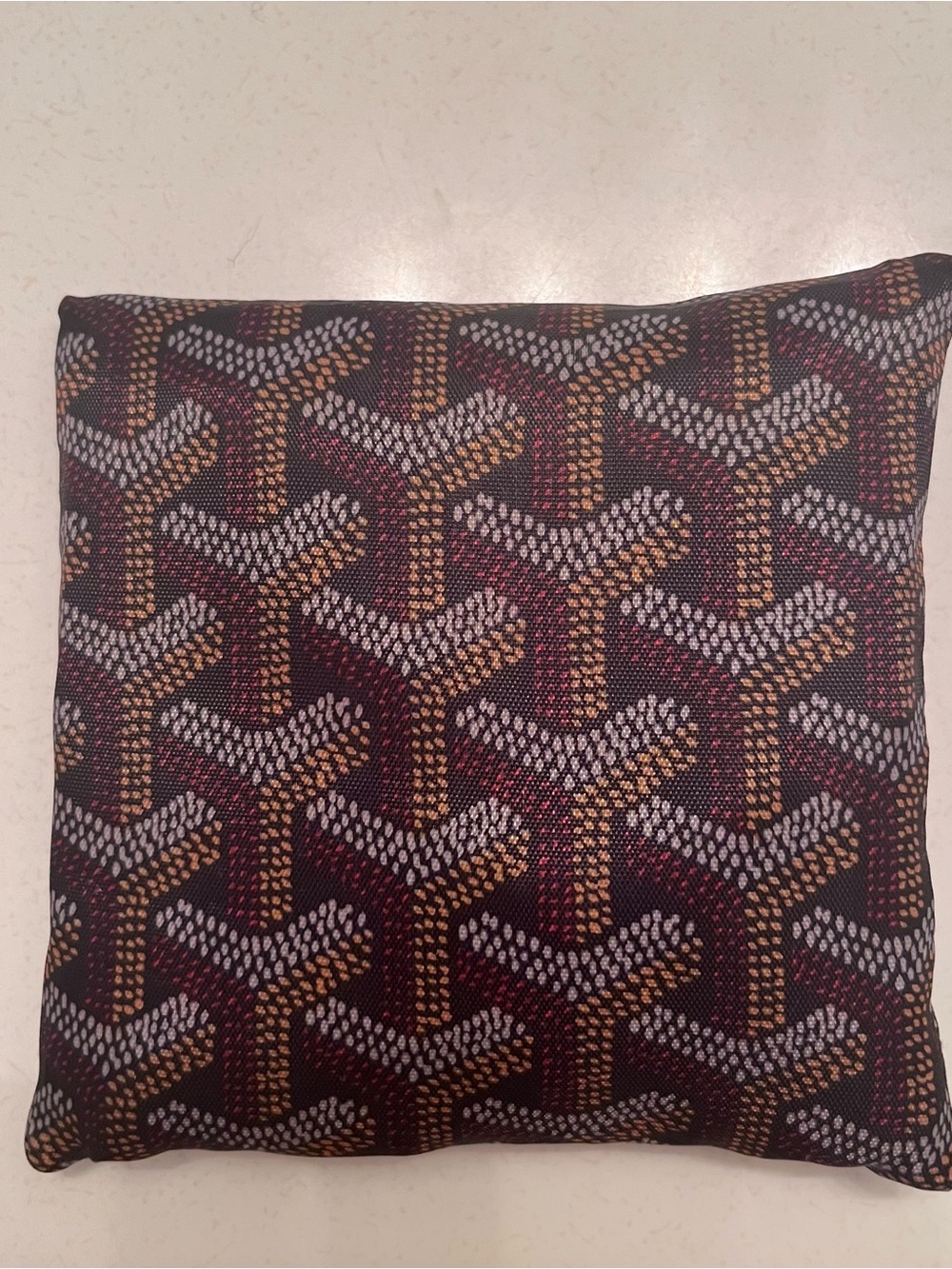 Foldable shopping tote Goyard style pattern